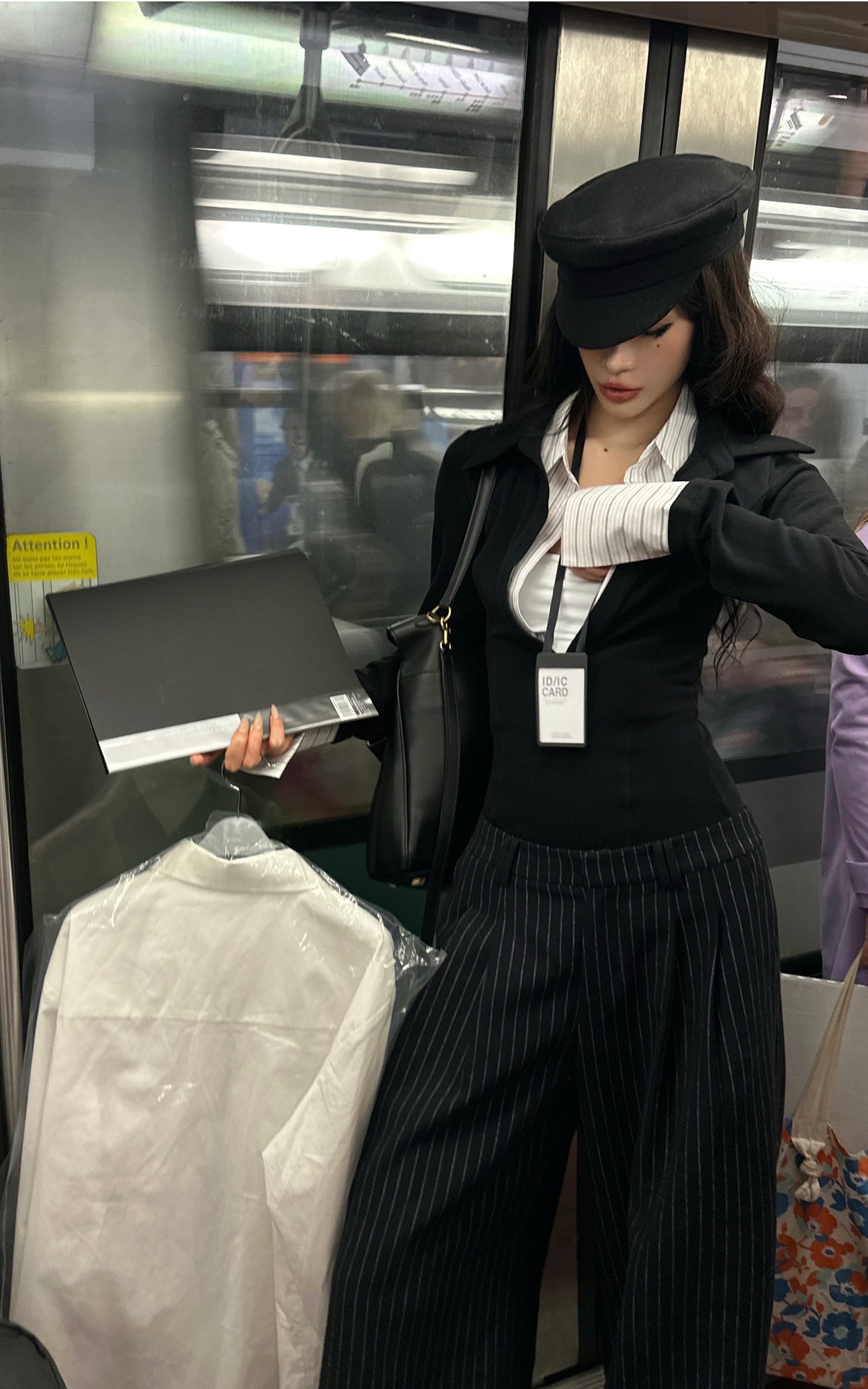 0122stepll テーラードロングスリーブトップ