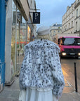 Rase le sol Black & White Dalmatian Faux Fur Coat