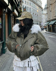 WARDEN EDGE Faux Fur Trim Padded Jacket