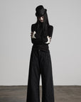 DOINDULGE Structured Knit Top with Contrast Pleated Cuffs