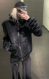 Rase le sol Distressed Gothic Zip Hoodie - PINKPARKS