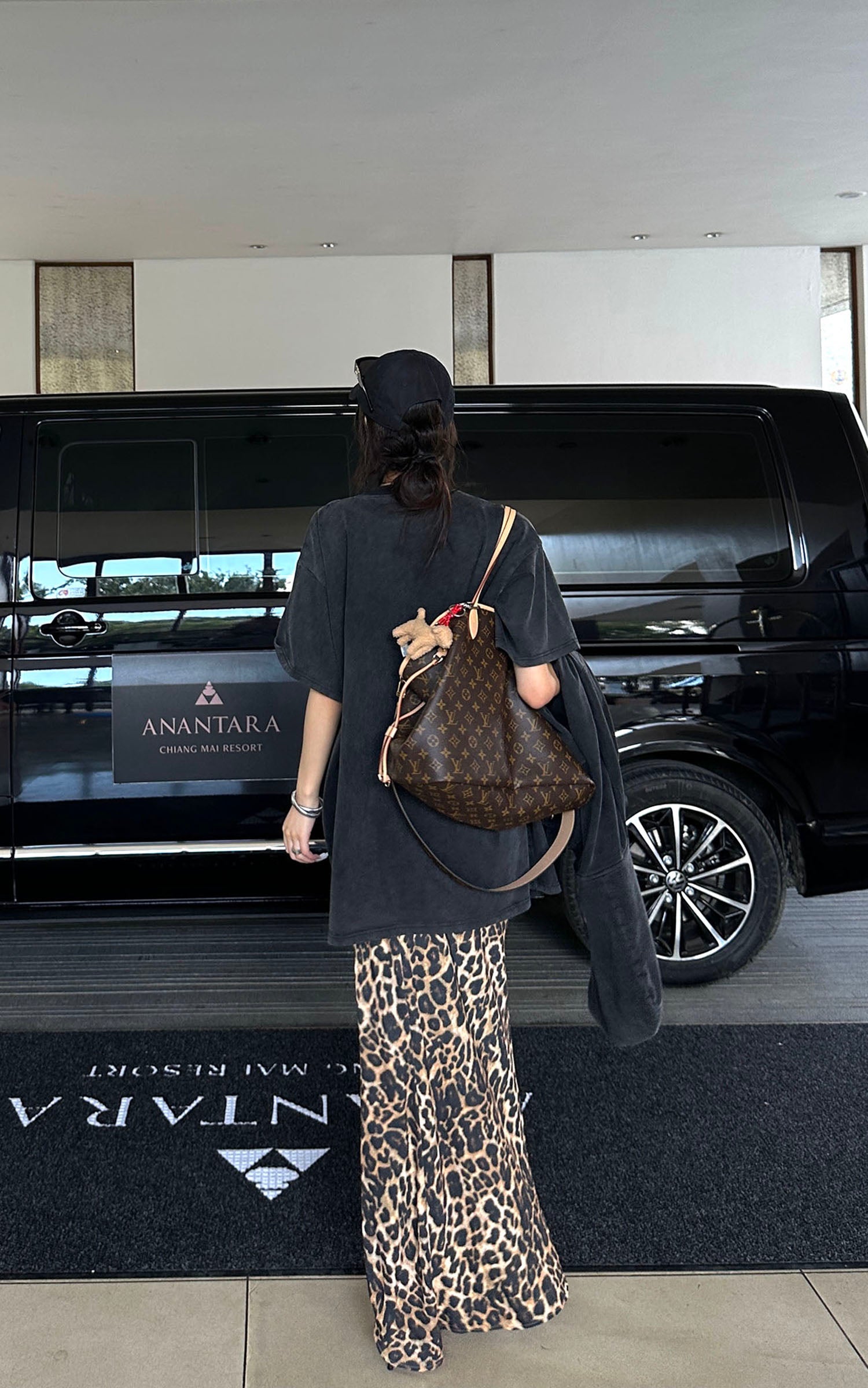 0122stepll 레오파드 하이슬릿 슬림 맥시 스커트