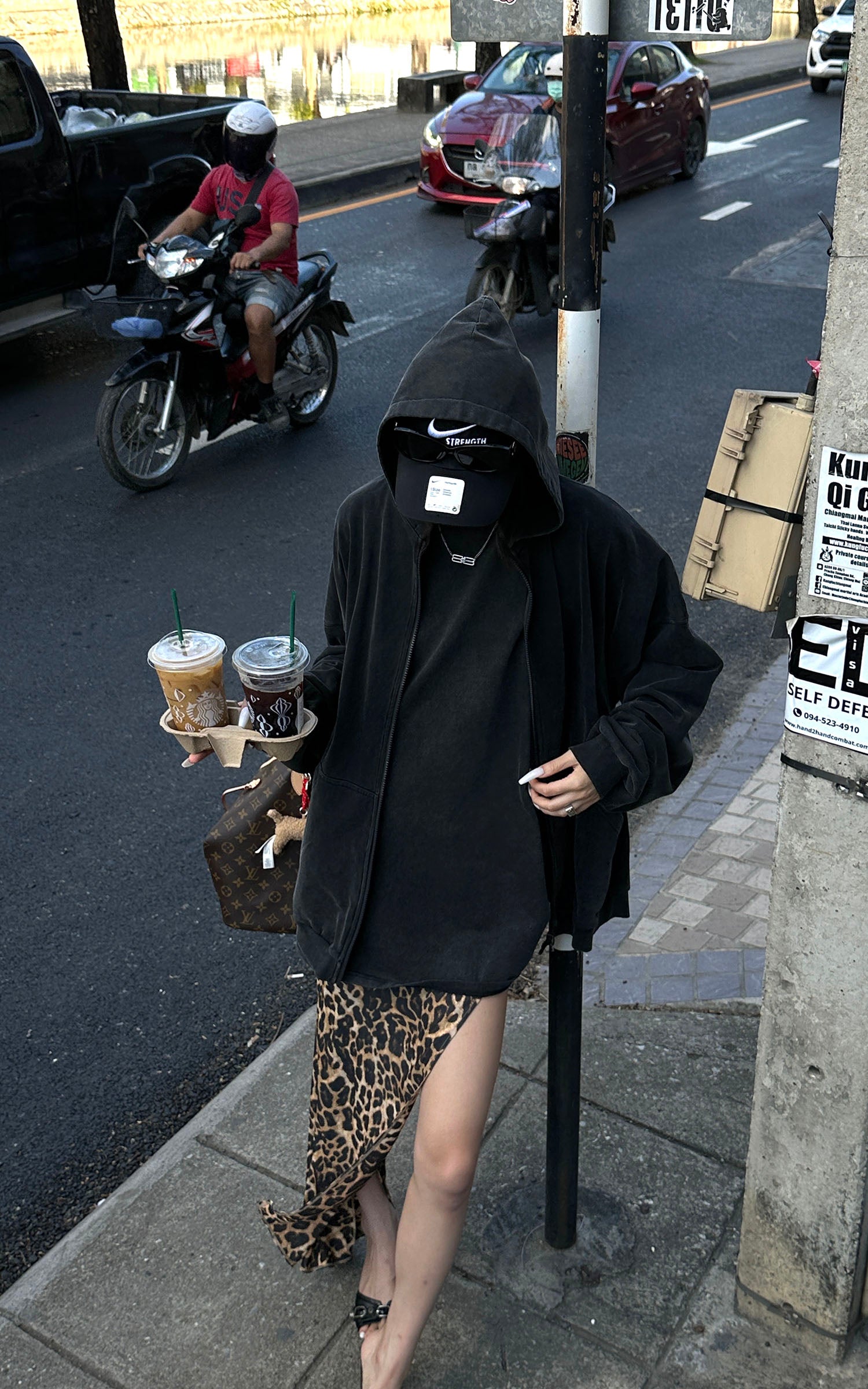 0122stepll 레오파드 하이슬릿 슬림 맥시 스커트