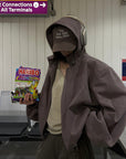 WARDEN EDGE Zipped Hooded Sweatshirt Jacket