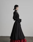 DOINDULGE Dual Layer Sculptural Bubble Hem Skirt