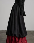 DOINDULGE Dual Layer Sculptural Bubble Hem Skirt