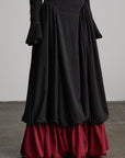 DOINDULGE Dual Layer Sculptural Bubble Hem Skirt