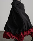 DOINDULGE Dual Layer Sculptural Bubble Hem Skirt