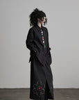 DOINDULGE Deformed Button Structured Shirt
