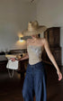ROVENTE Embellished Strapless Knit Top - PINKPARKS