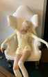 Rase Le Sol Cream Yellow Fitted Long-Sleeve Tee & Relaxed Shorts Set - PINKPARKS