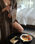 0122stepll Leopard Satin Lounge Pajama Set