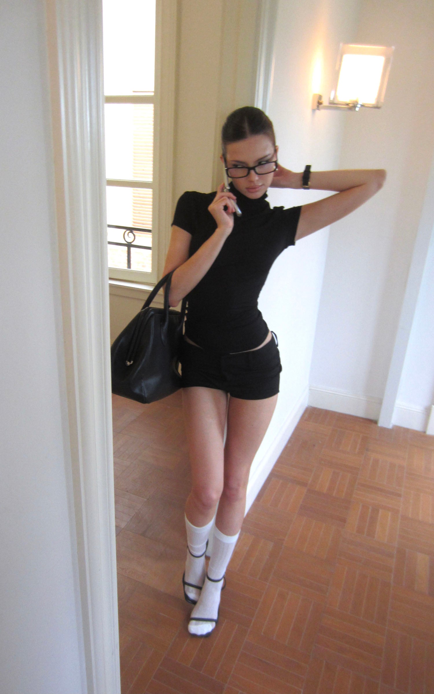 0122stepll Haut à épaules structurées et col montant