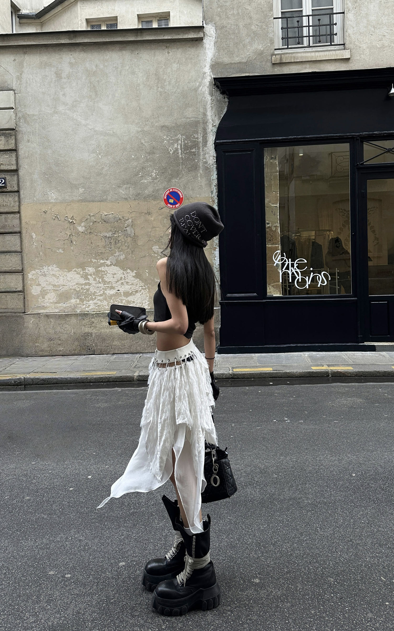 WARDEN EDGE Deconstructed Feather Fringe Skirt - PINKPARKS