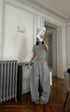 WARDEN EDGE Wide-Leg Sweatpants in Heather Grey - PINKPARKS