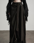 DOINDULGE DrapedWrap Wide-Leg Pants