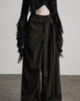DOINDULGE DrapedWrap Wide-Leg Pants