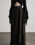 DOINDULGE DrapedWrap Wide-Leg Pants