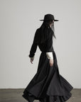 DOINDULGE Deconstructed Asymmetric Contrast Shirt