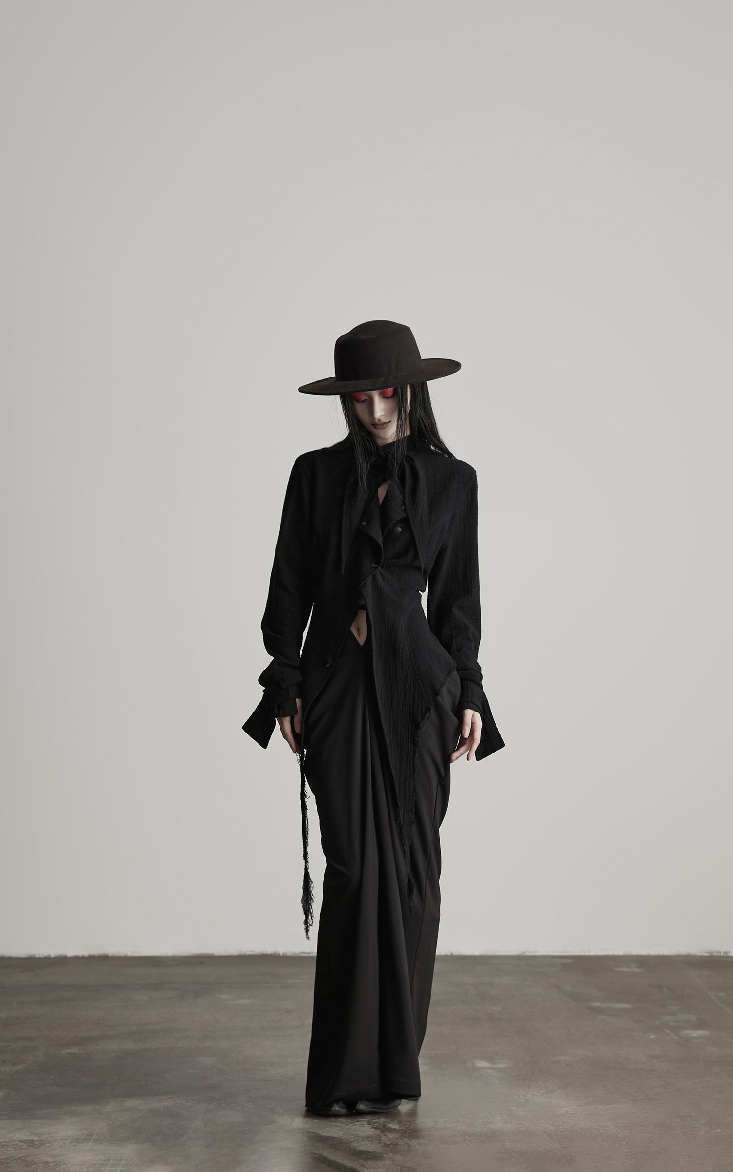 DOINDULGE Deconstructed Fray-Edge Sculpted Shirt
