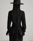 DOINDULGE Deconstructed Fray-Edge Sculpted Shirt