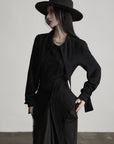 DOINDULGE Deconstructed Fray-Edge Sculpted Shirt