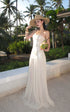 ROVENTE Sequin & Pleated Chiffon Strapless Dress - PINKPARKS