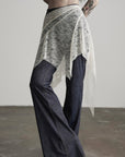 DOINDULGE Lace Overlay Denim Pants