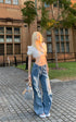 Rase le sol Distressed Wide-Leg Washed Denim Jeans - PINKPARKS
