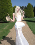 Rase le sol Layered Ruffle Sheer Skirt - PINKPARKS