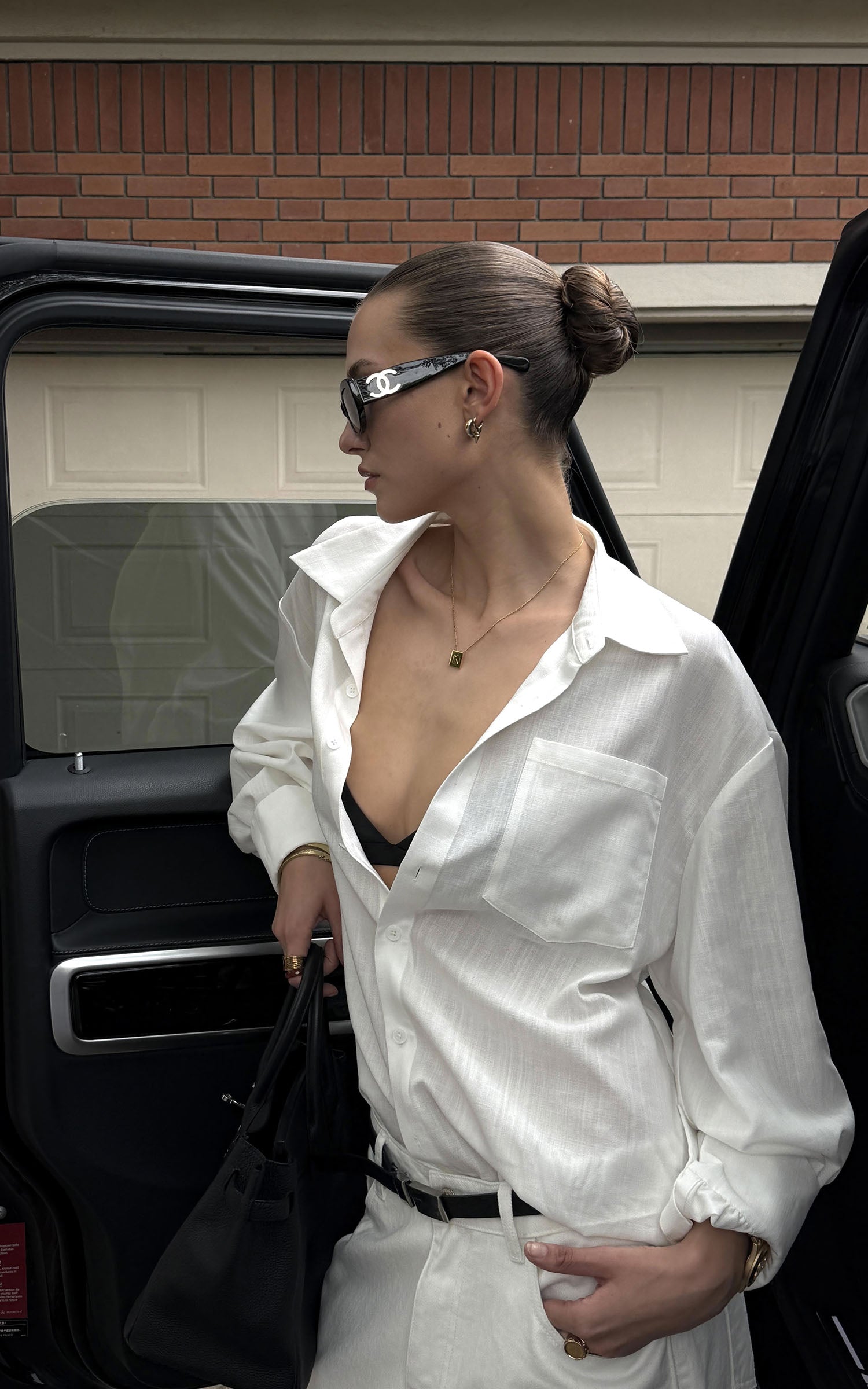 0122stepll 시어 릴랙스드 롱 슬리브 셔츠