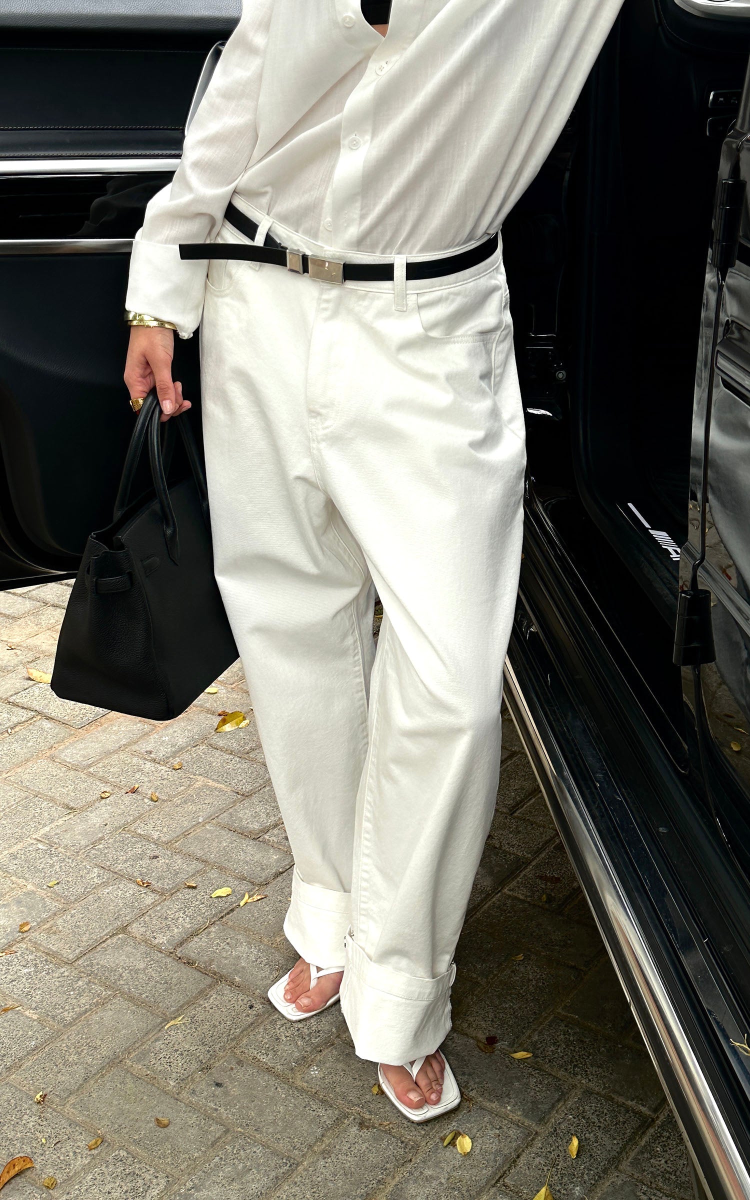 0122stepll Low-Rise Wide Leg Floor Jeans