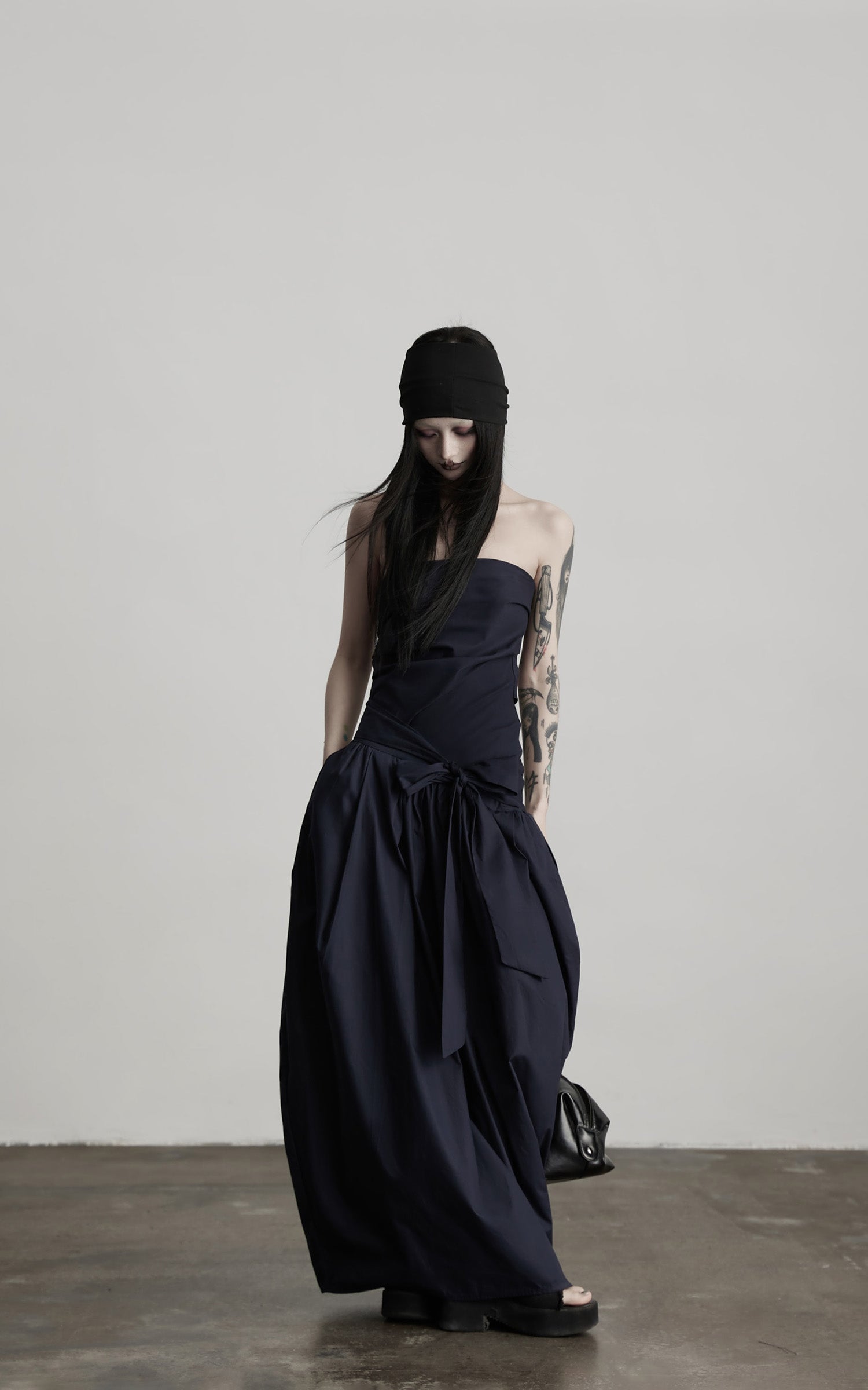 DOINDULGE Strapless Bow Maxi Dress