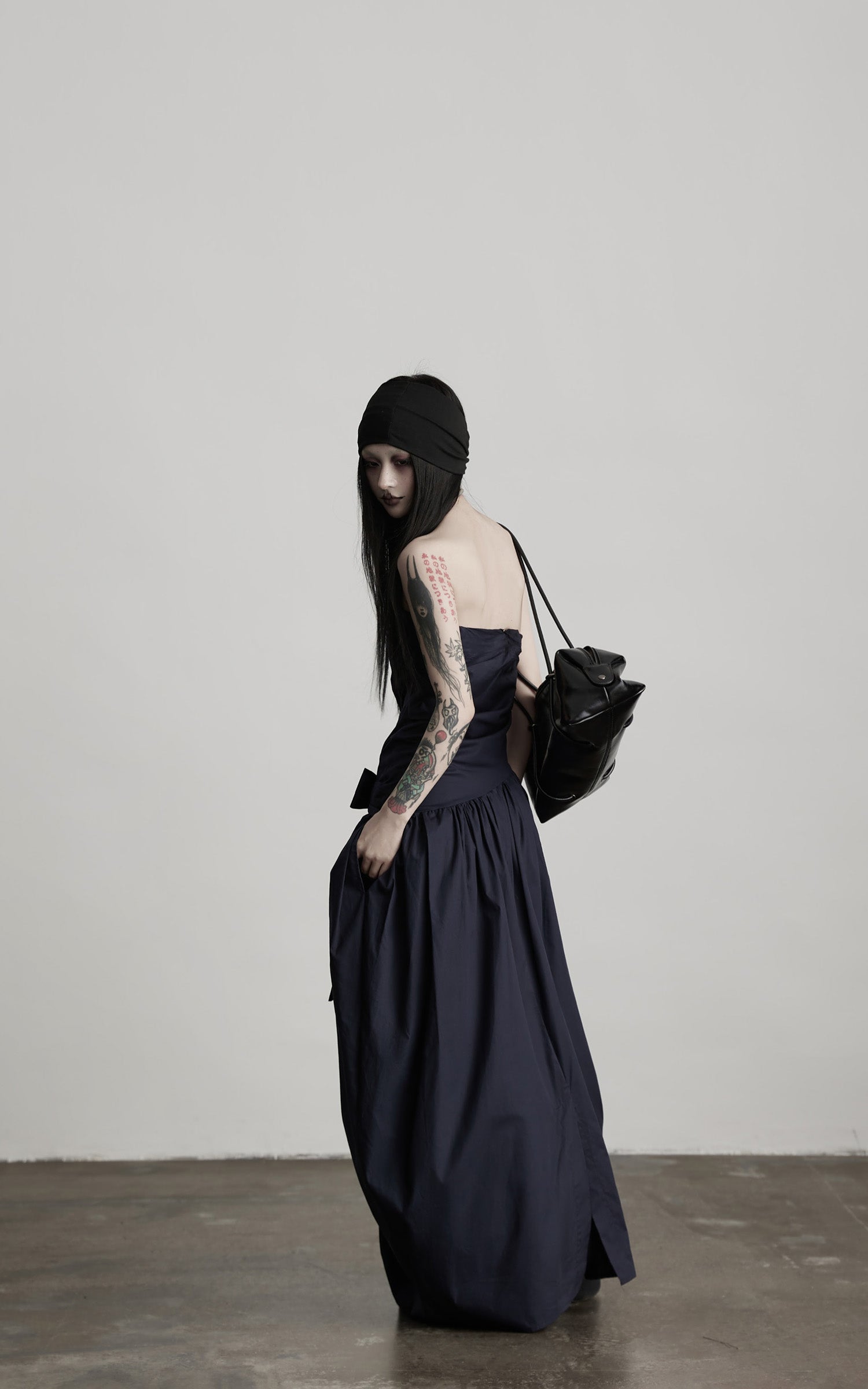 DOINDULGE Strapless Bow Maxi Dress