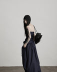DOINDULGE Strapless Bow Maxi Dress