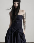 DOINDULGE Strapless Bow Maxi Dress