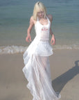 Rase le sol Layered Ruffle Sheer Skirt - PINKPARKS