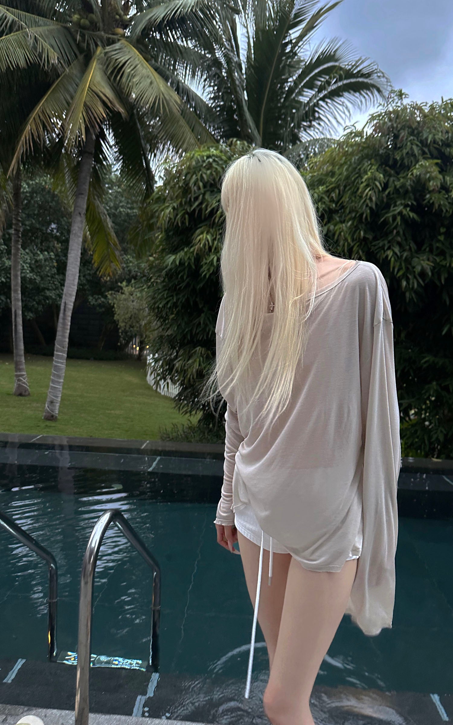 Rase le sol Fluid Knit Long Sleeve Top - PINKPARKS