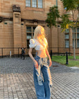 Rase le sol Distressed Wide-Leg Washed Denim Jeans - PINKPARKS