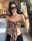 0122stepll Leopard Tie-Front Crop Top