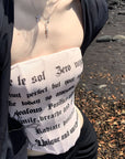 Rase le sol Printed Mesh Corset Bandeau Top - PINKPARKS