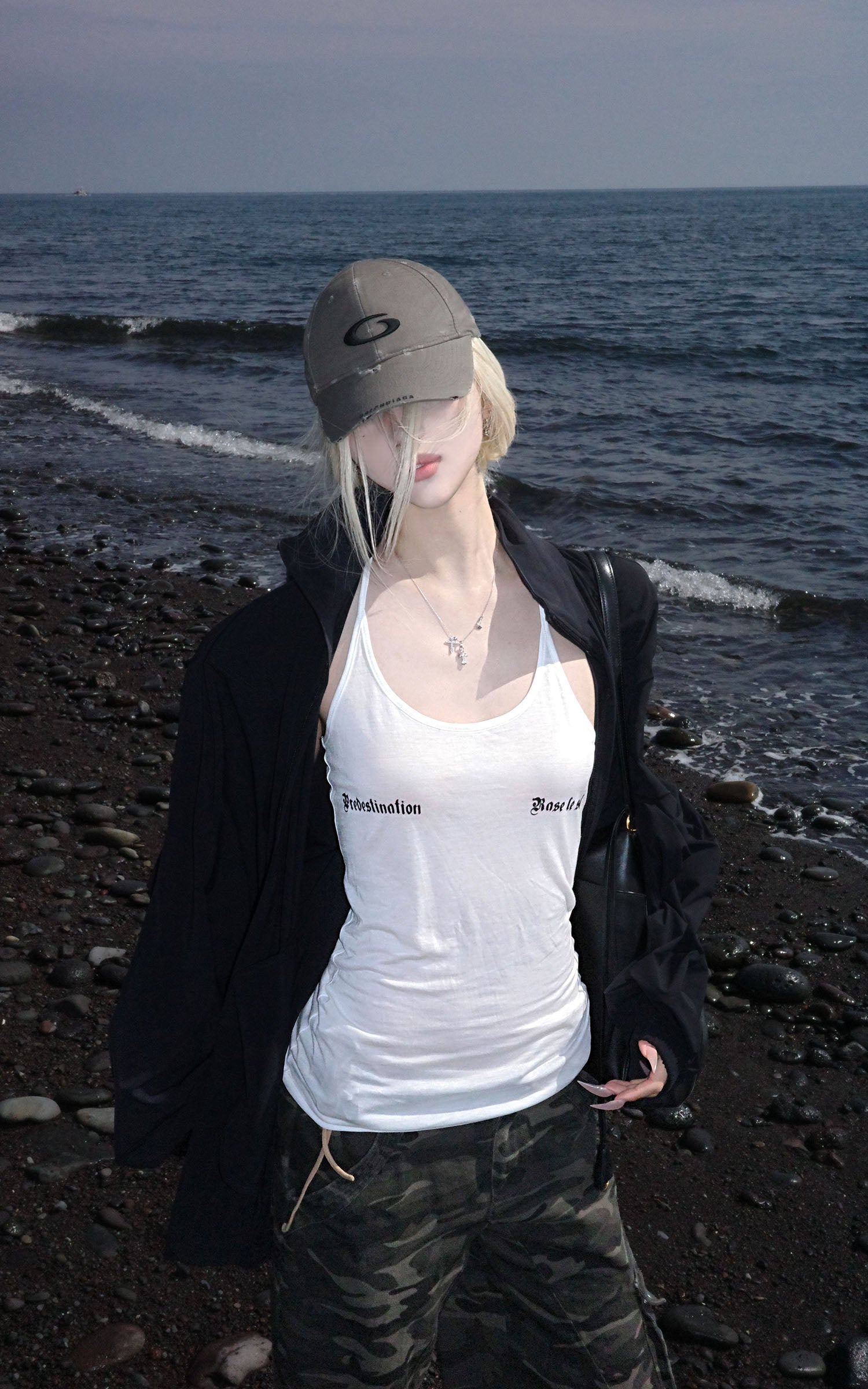 Rase le sol Fitted Jersey Racerback Tank - PINKPARKS