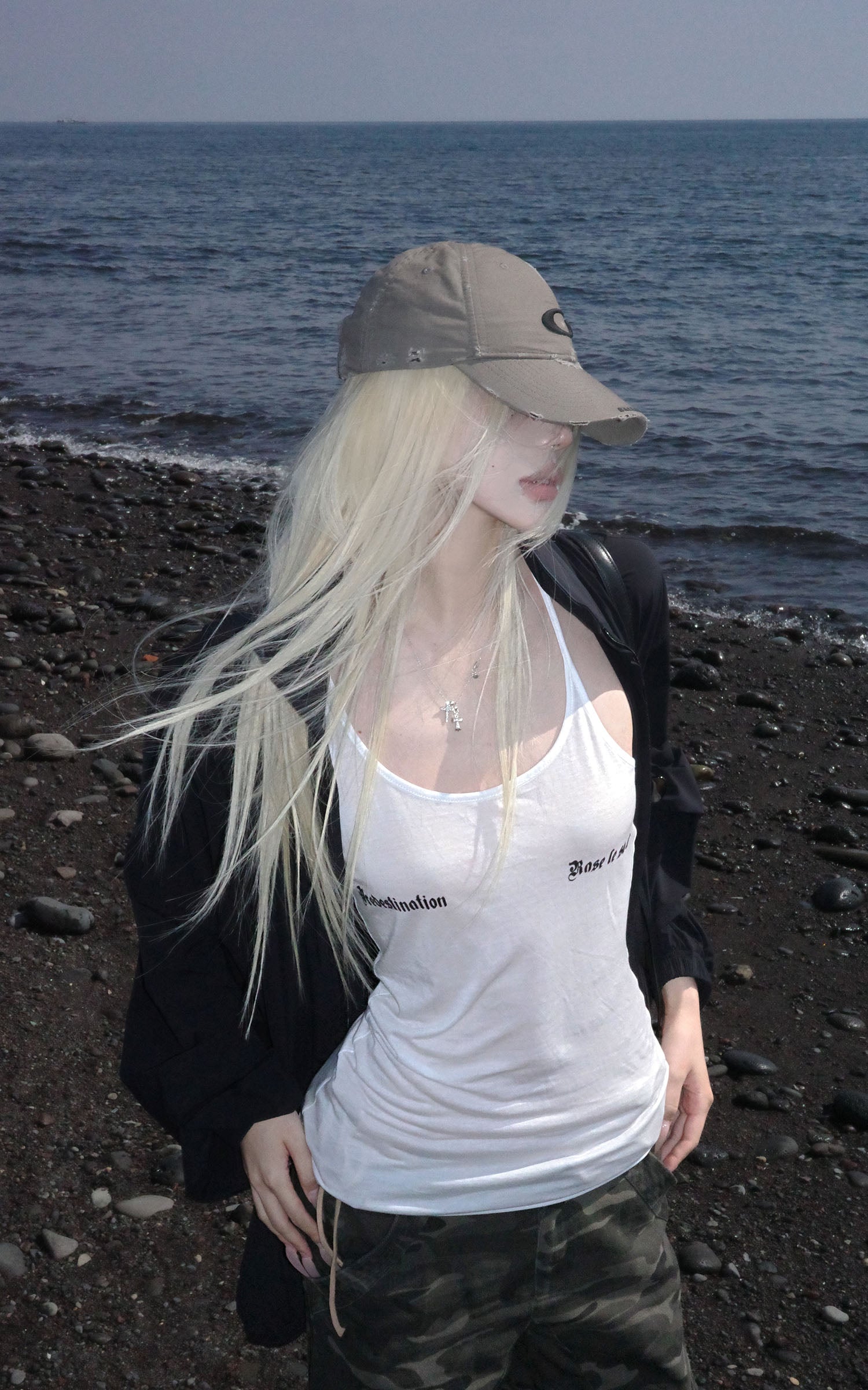 Rase le sol Fitted Jersey Racerback Tank - PINKPARKS