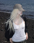 Rase le sol Fitted Jersey Racerback Tank - PINKPARKS