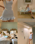 Rase le sol Light Slumber Lace-Trimmed Camisole Dress Set - PINKPARKS