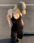 Rase le sol Fitted Jersey Racerback Tank - PINKPARKS