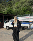 Rase le sol Double-Layered Overlap Drawstring Pants - PINKPARKS