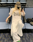 Rase le sol Lace-Inspired Graphic Oversized Tee - PINKPARKS