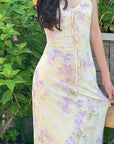 DreamyNerd Floral Mesh Slip Maxi Dress - PINKPARKS