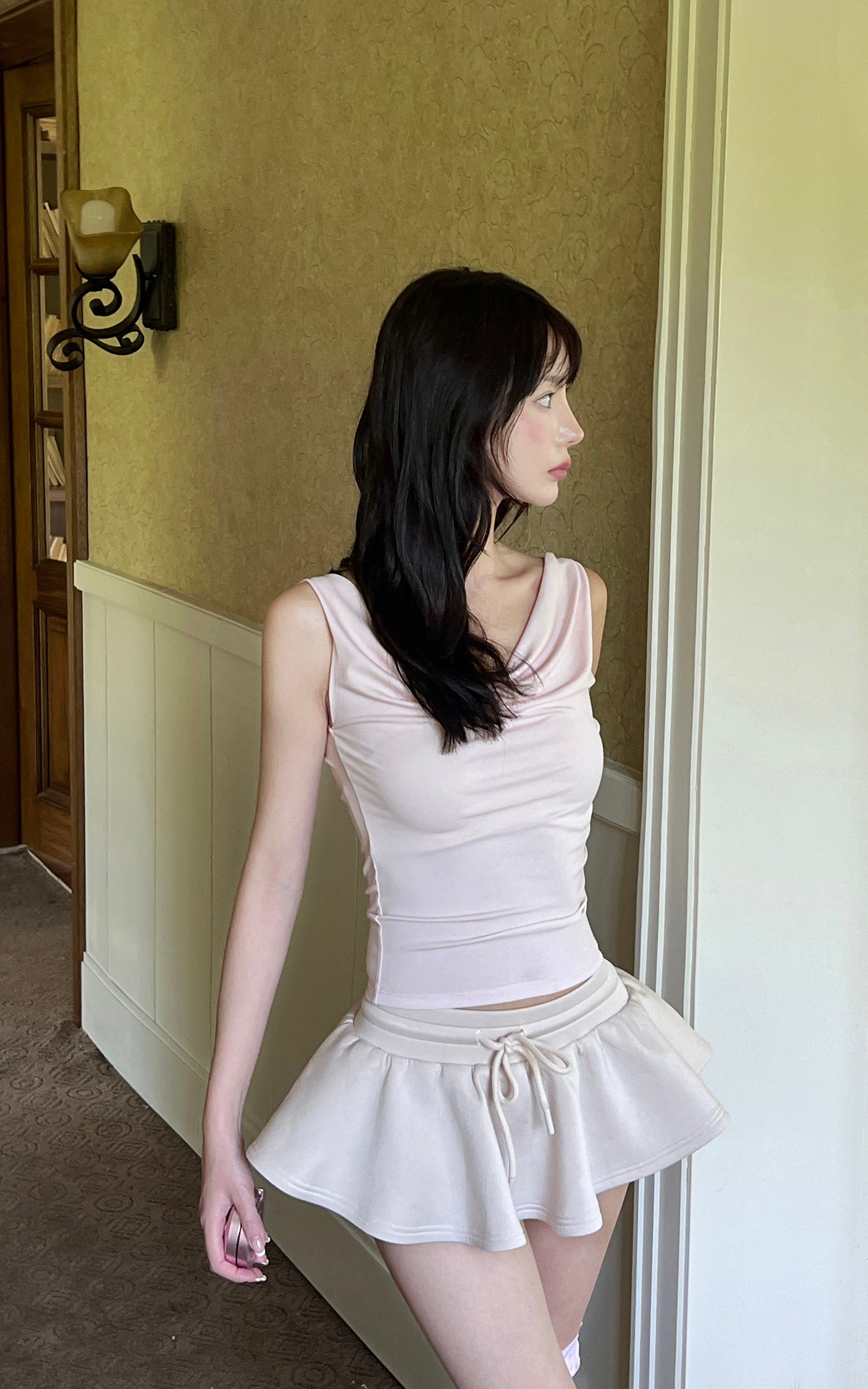DreamyNerd Layered Ruffle Hem Mini Skirt - PINKPARKS